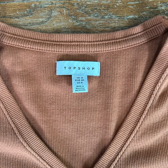 TopShop Button-Up Baby Tee - Picture 2 of 3